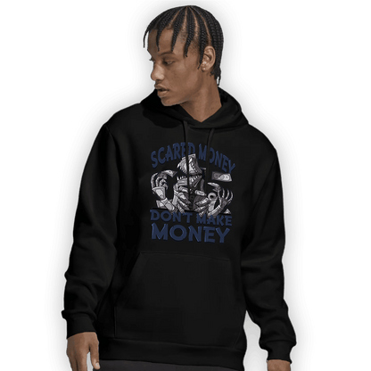 White Navy 3s Hoodie Match Scared Moneyy - NastyJamz