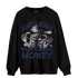 White Navy 3s Sweatshirt Match Scared Moneyy - NastyJamz