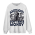 White Navy 3s Sweatshirt Match Scared Moneyy - NastyJamz