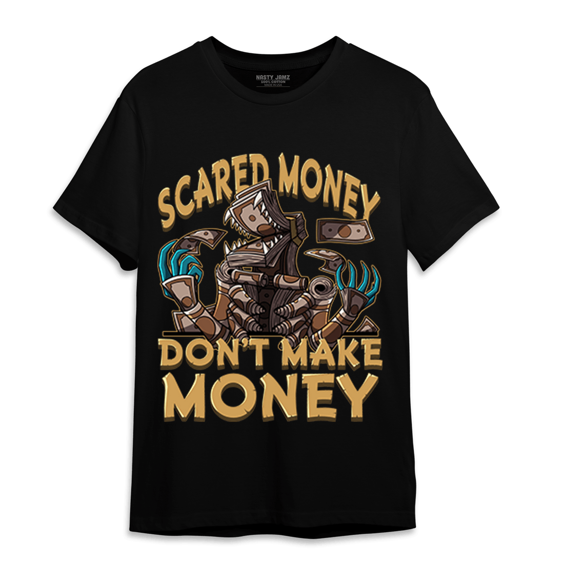 Cacao Wow 4s T Shirt Match Scared Moneyy - NastyJamz