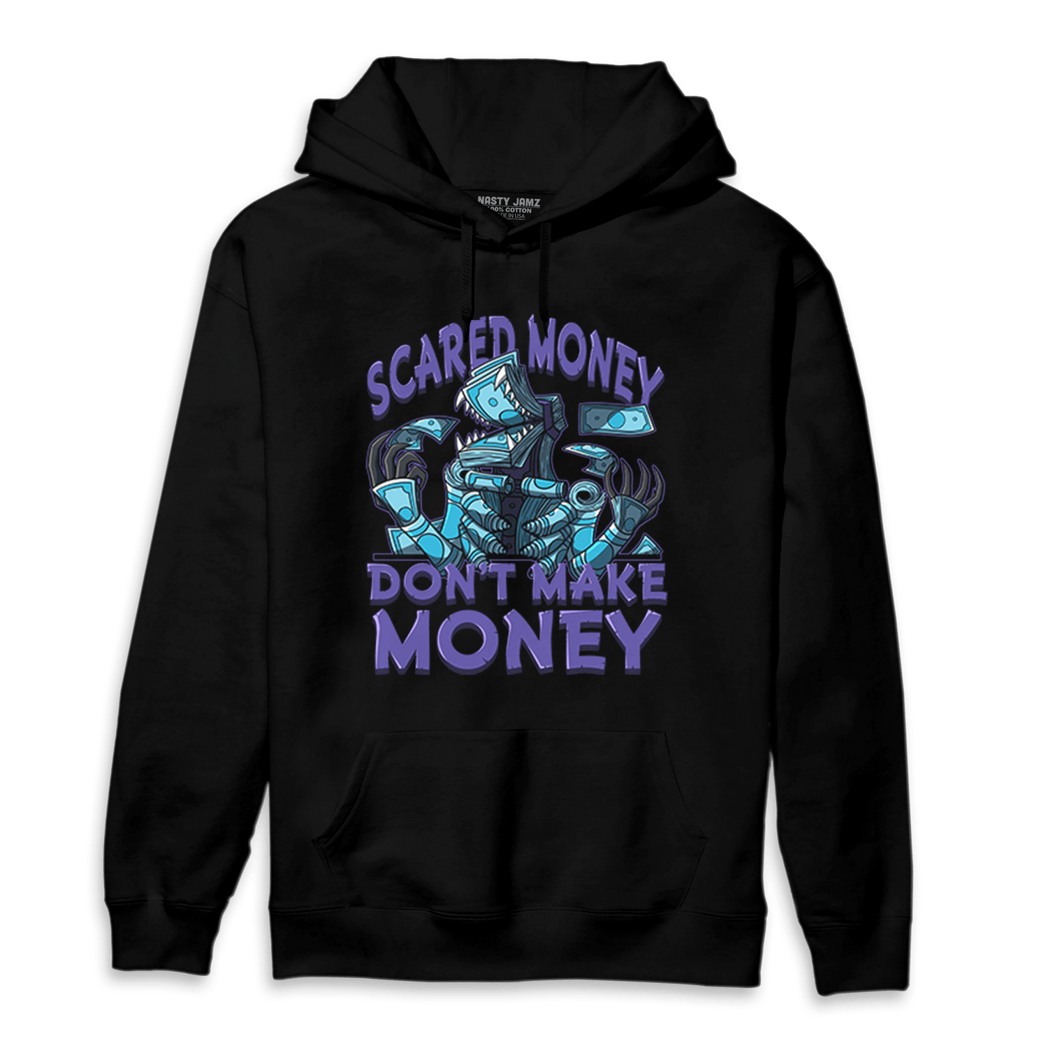 Aqua 6s Hoodie Match Scared Moneyy - NastyJamz