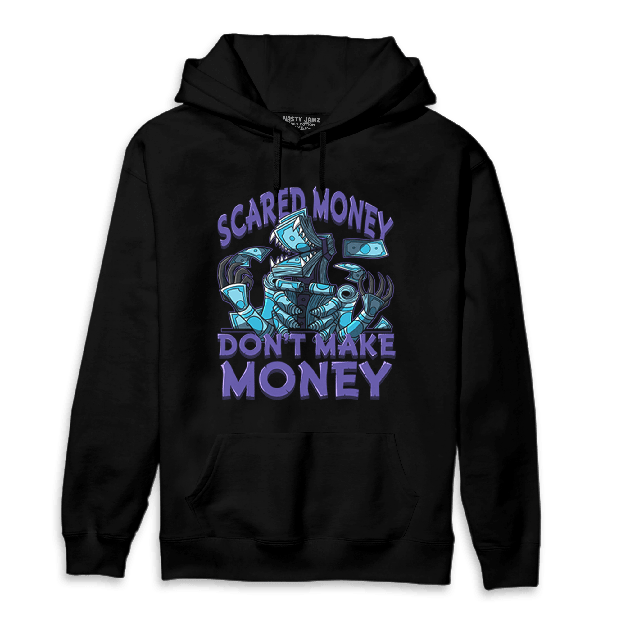 Aqua 6s Hoodie Match Scared Moneyy - NastyJamz
