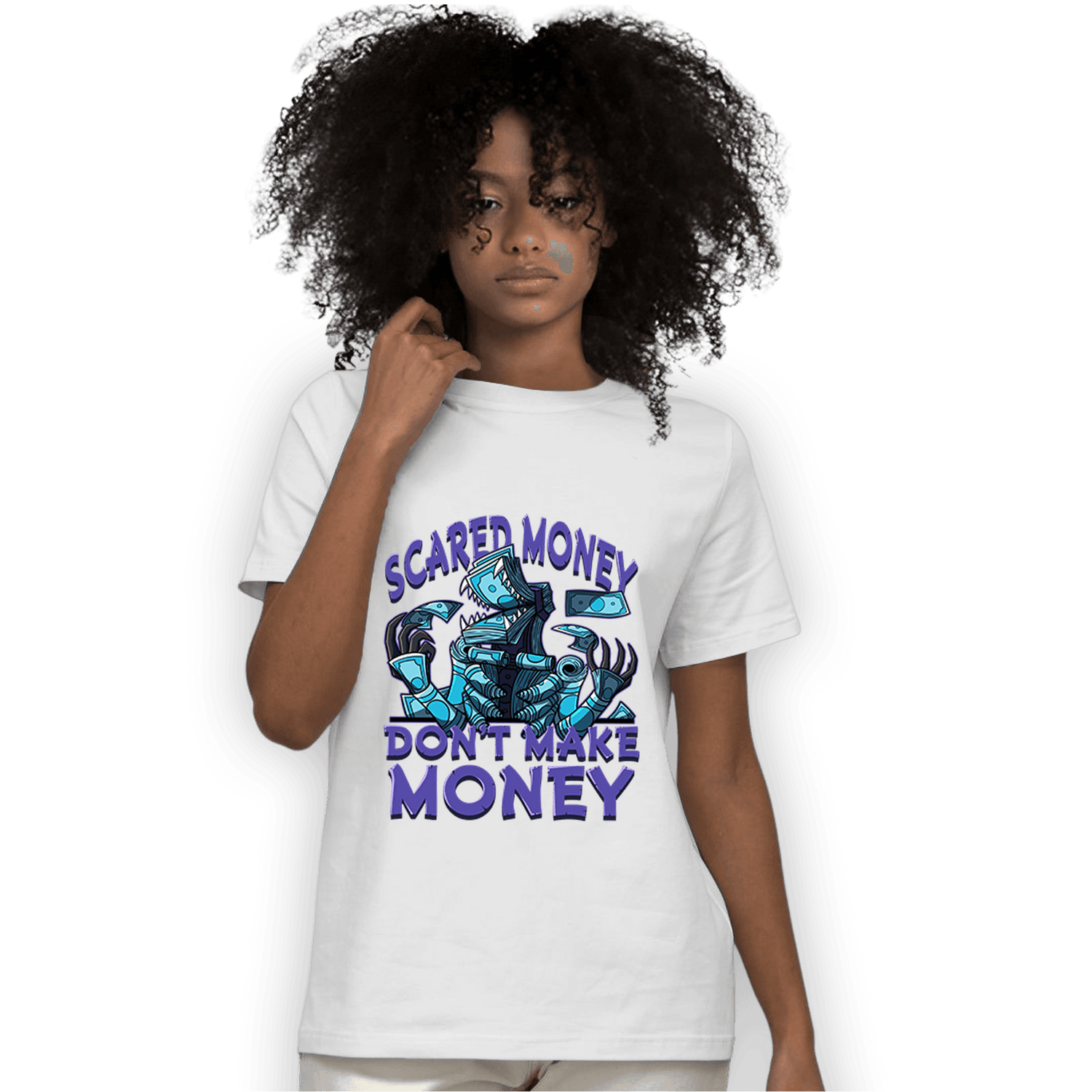 Aqua 6s T Shirt Match Scared Moneyy - NastyJamz