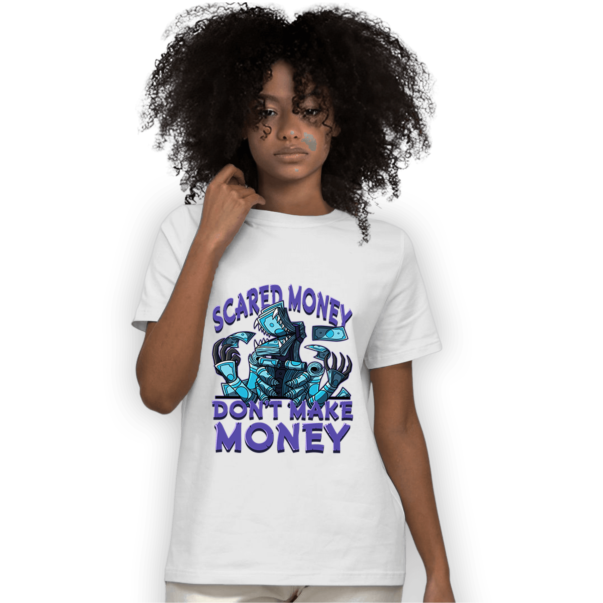 Aqua 6s T Shirt Match Scared Moneyy - NastyJamz