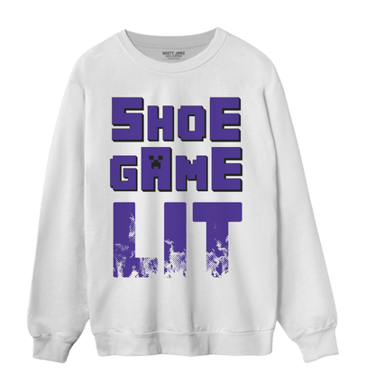 Field Purple 12s Sweatshirt Match Shoe Game Lit - NastyJamz
