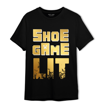 Mid SE Black Gold 1s T Shirt Match Shoe Game Lit - NastyJamz