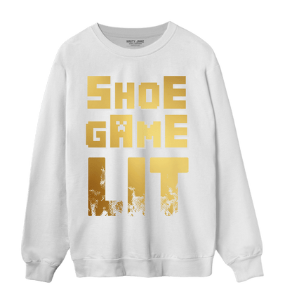 Mid SE Black Gold 1s Sweatshirt Match Shoe Game Lit - NastyJamz