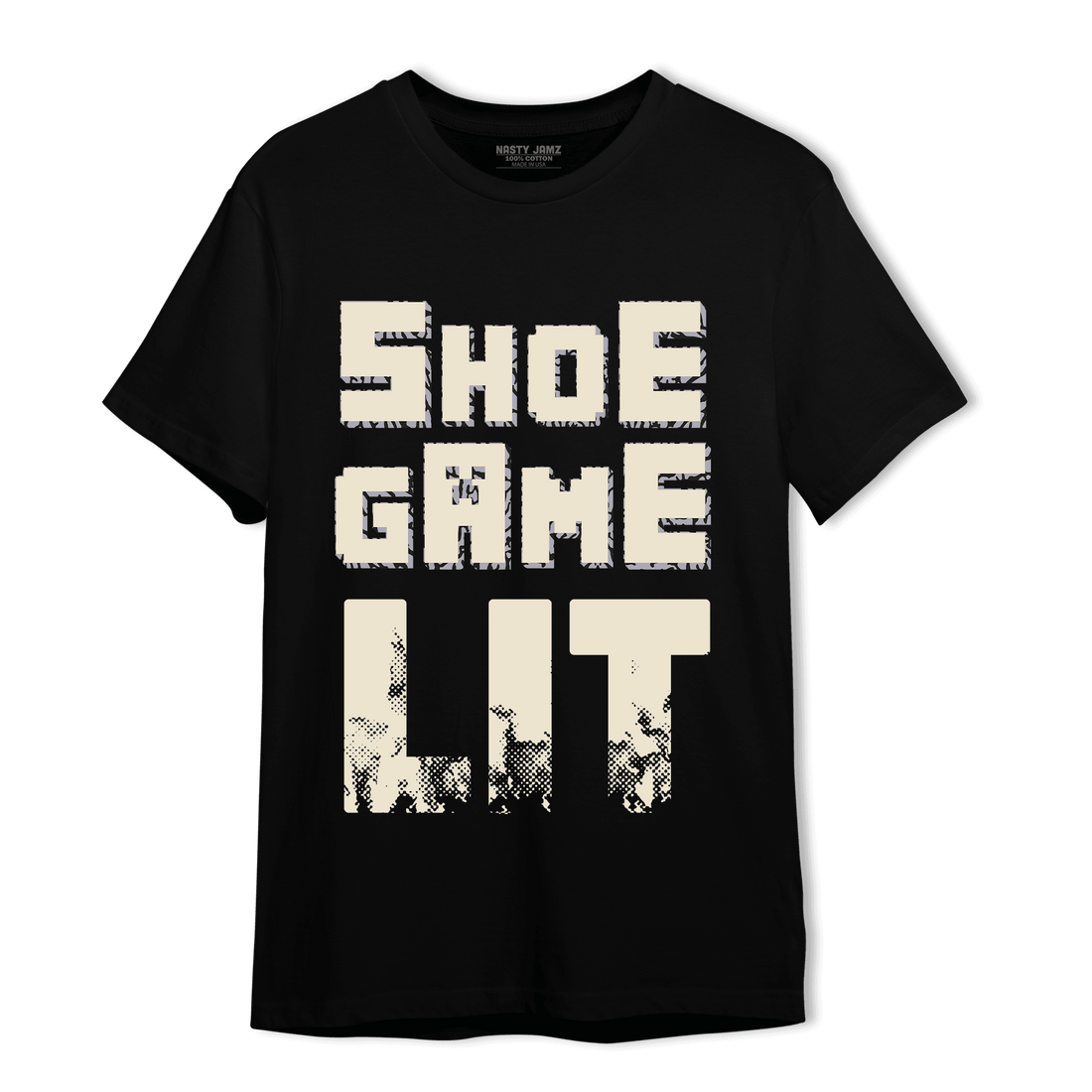 Off Noir 3s T Shirt Match Shoe Game Lit - NastyJamz