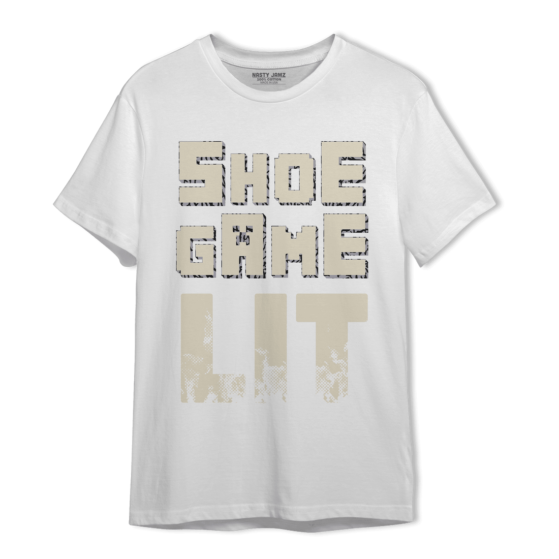 Off Noir 3s T Shirt Match Shoe Game Lit - NastyJamz