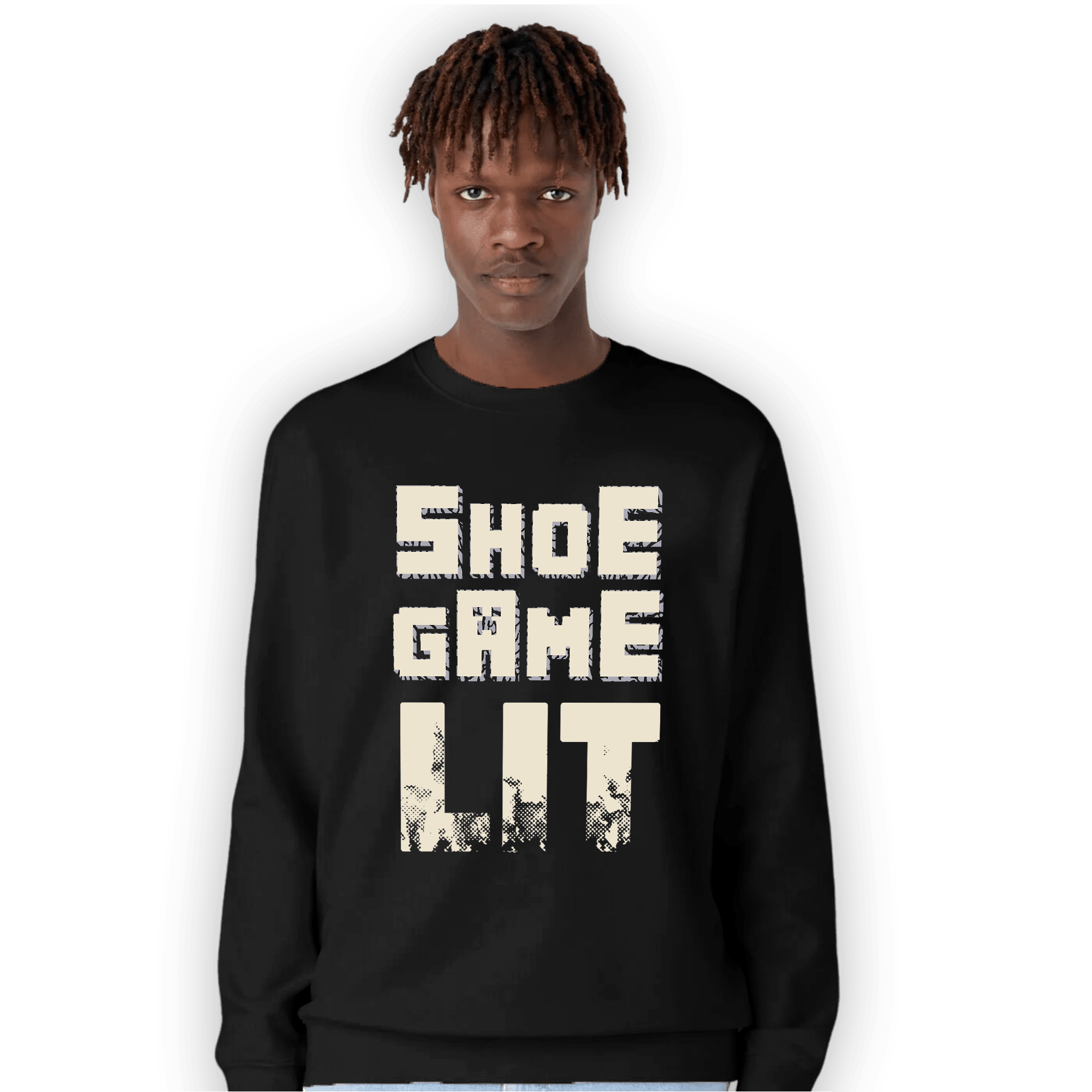 Off Noir 3s Sweatshirt Match Shoe Game Lit - NastyJamz