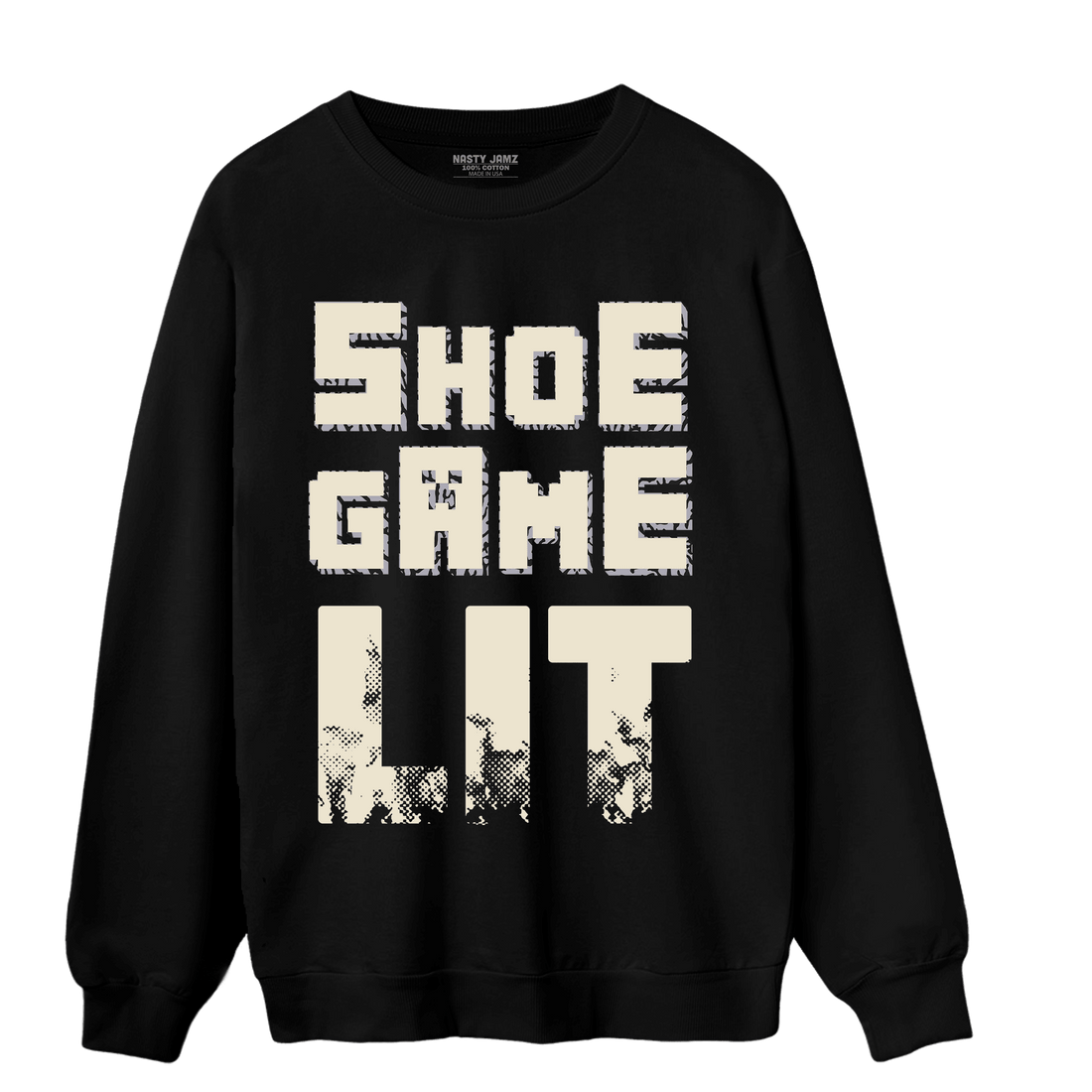 Off Noir 3s Sweatshirt Match Shoe Game Lit - NastyJamz