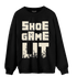 Off Noir 3s Sweatshirt Match Shoe Game Lit - NastyJamz
