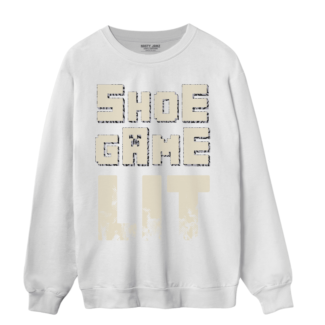 Off Noir 3s Sweatshirt Match Shoe Game Lit - NastyJamz
