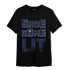 White Navy 3s T Shirt Match Shoe Game Lit - NastyJamz