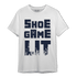 White Navy 3s T Shirt Match Shoe Game Lit - NastyJamz