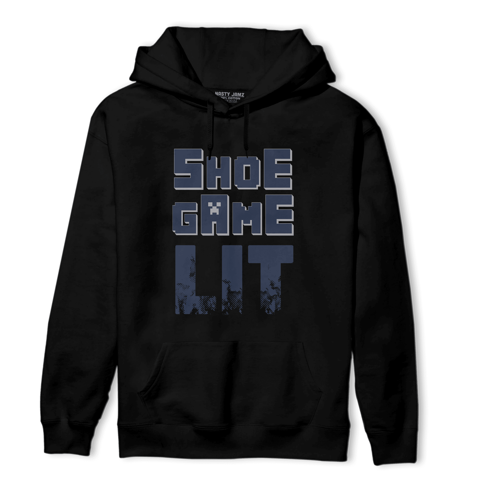 White Navy 3s Hoodie Match Shoe Game Lit - NastyJamz