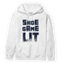 White Navy 3s Hoodie Match Shoe Game Lit - NastyJamz