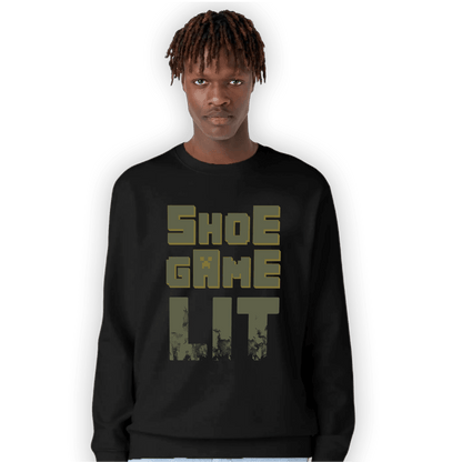 SE Craft Medium Olive 4s Sweatshirt Match Shoe Game Lit - NastyJamz