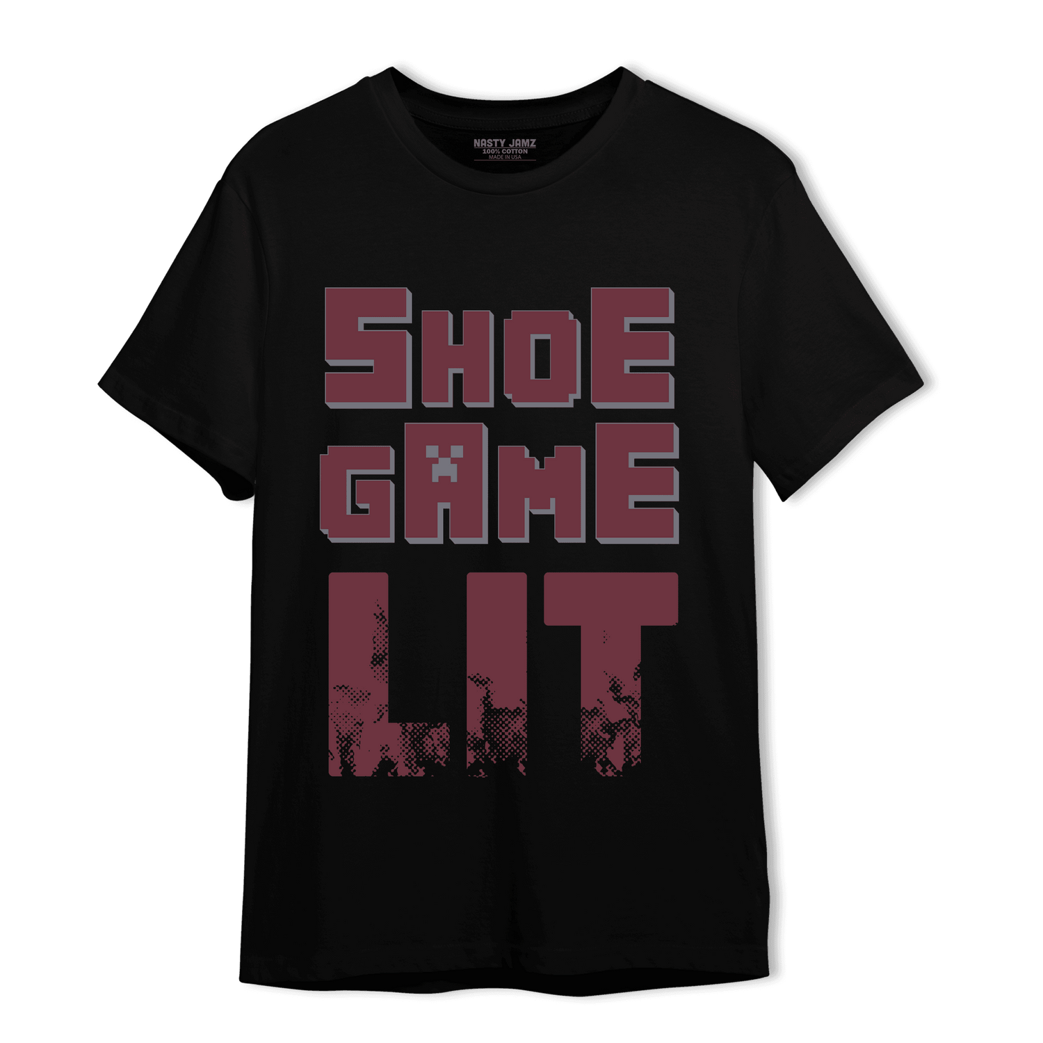 Burgundy 5s T Shirt Match Shoe Game Lit - NastyJamz
