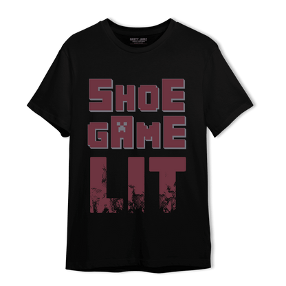 Burgundy 5s T Shirt Match Shoe Game Lit - NastyJamz