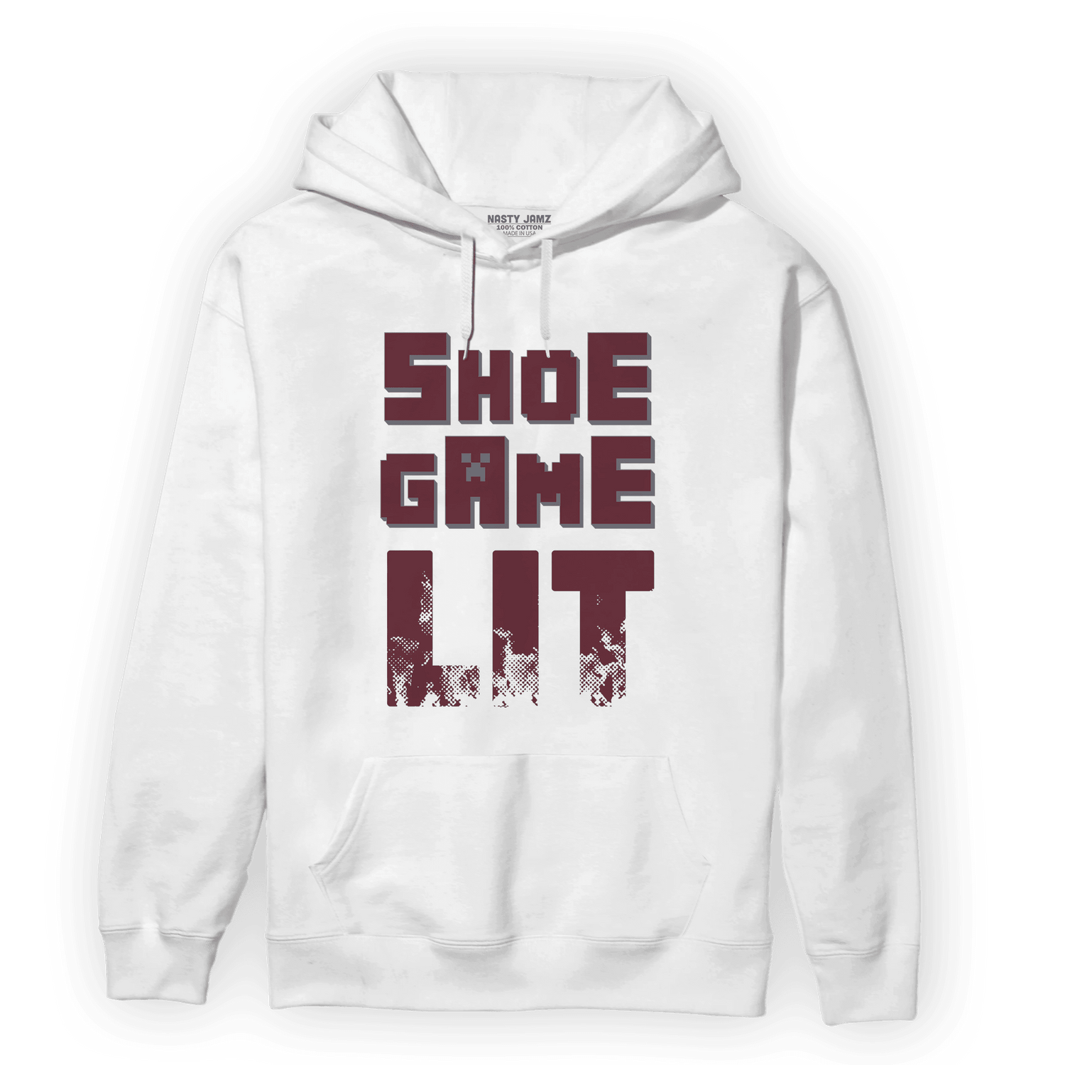 Burgundy 5s Hoodie Match Shoe Game Lit - NastyJamz