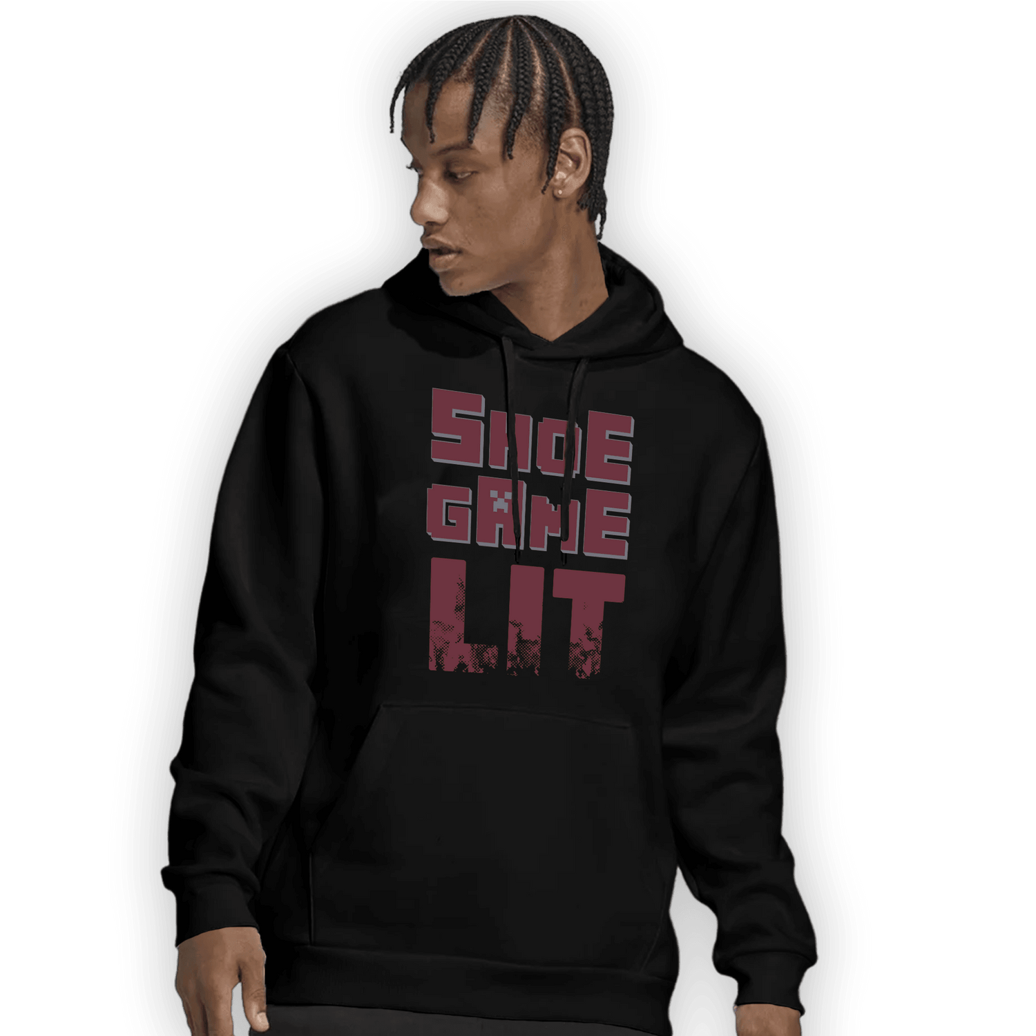 Burgundy 5s Hoodie Match Shoe Game Lit - NastyJamz