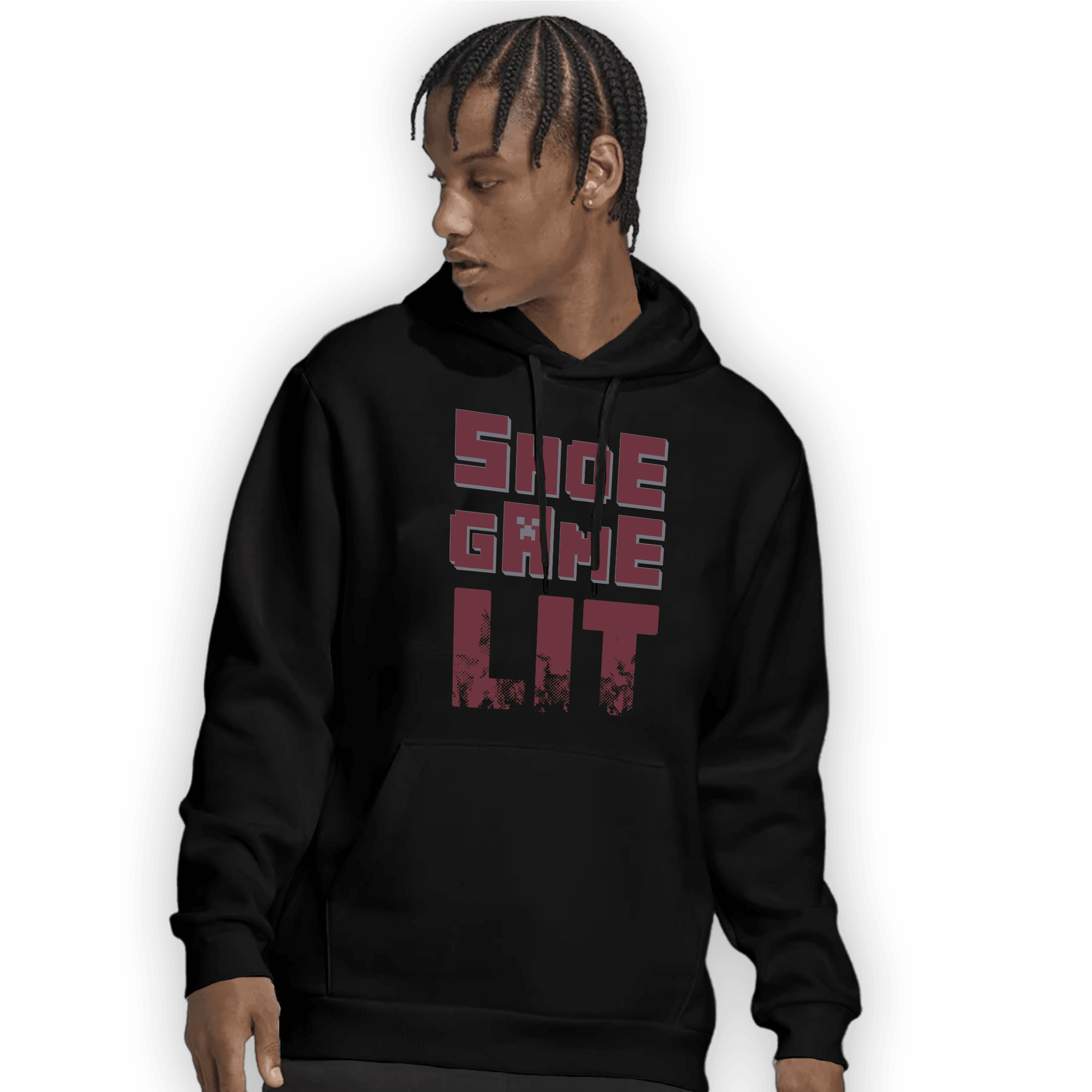 Burgundy 5s Hoodie Match Shoe Game Lit - NastyJamz