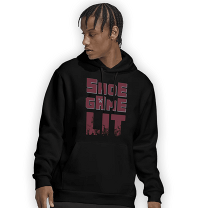 Burgundy 5s Hoodie Match Shoe Game Lit - NastyJamz