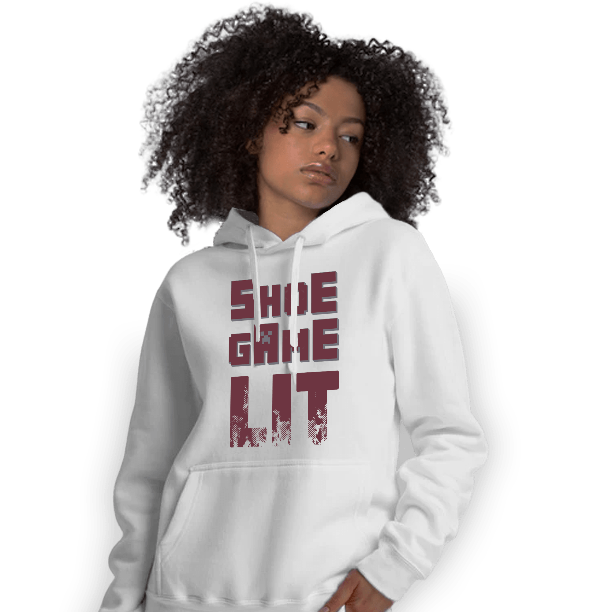 Burgundy 5s Hoodie Match Shoe Game Lit - NastyJamz