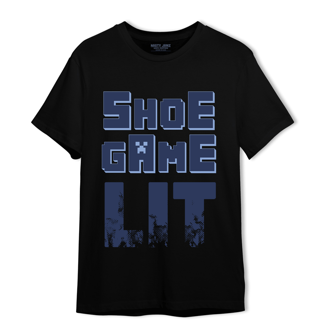 Midnight Navy 5s T Shirt Match Shoe Game Lit - NastyJamz