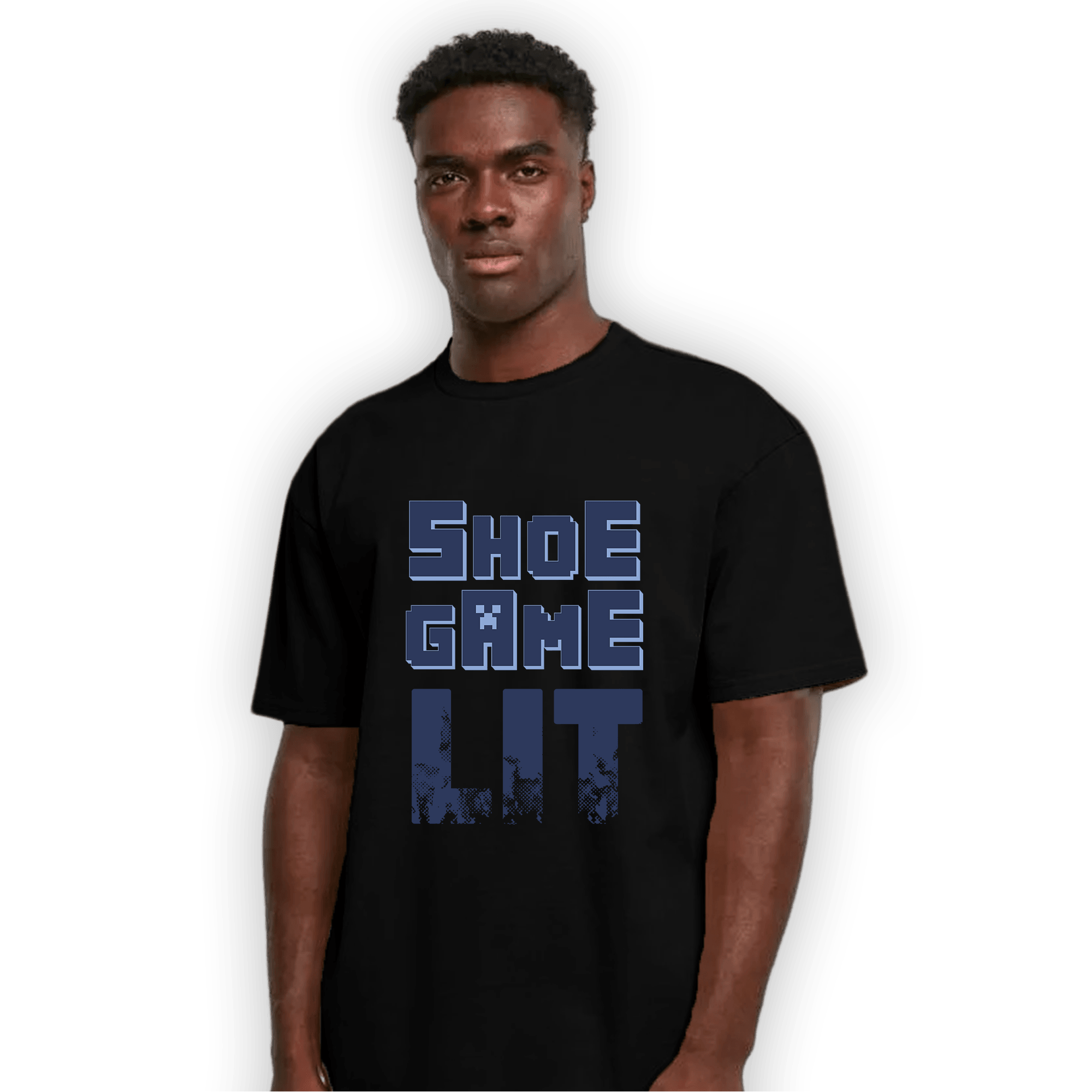 Midnight Navy 5s T Shirt Match Shoe Game Lit - NastyJamz