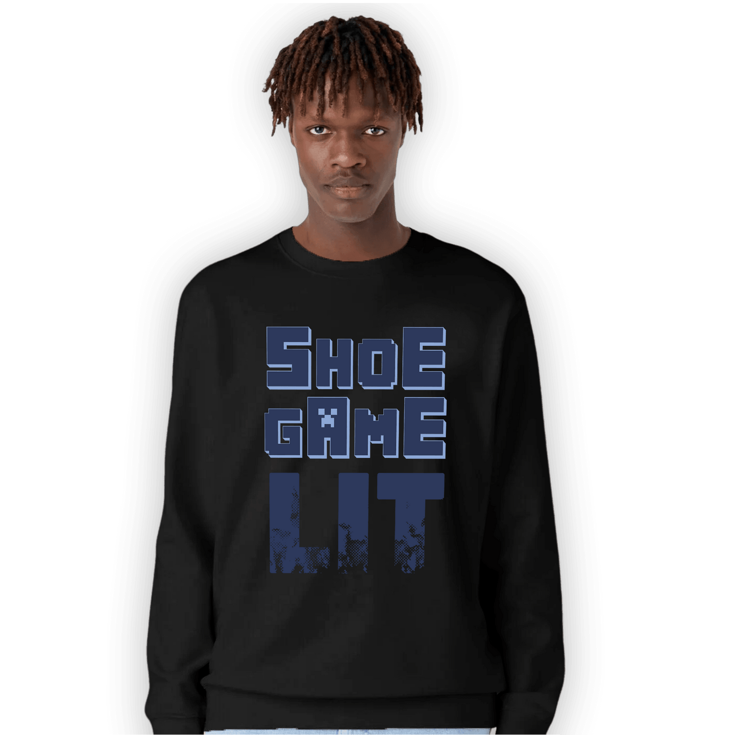 Midnight Navy 5s Sweatshirt Match Shoe Game Lit - NastyJamz
