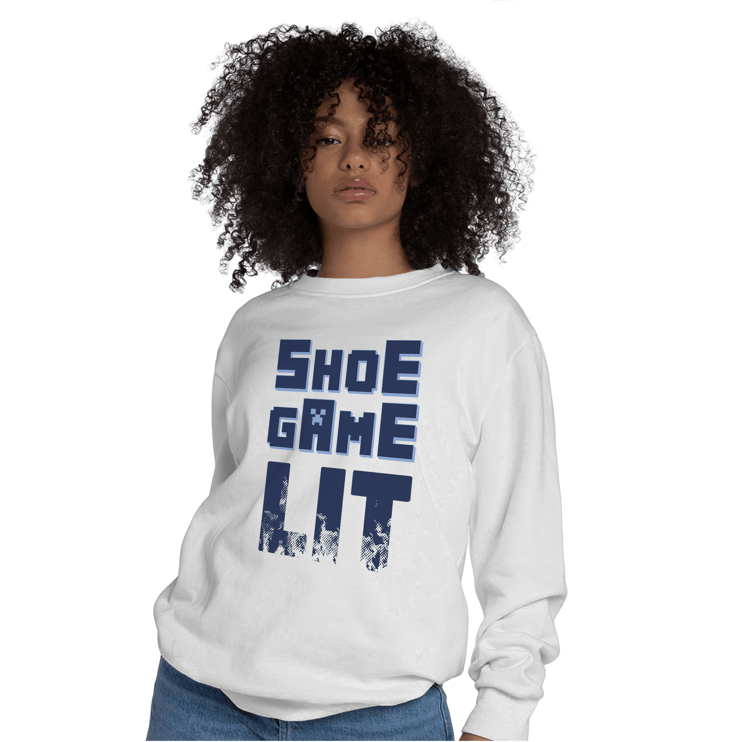 Midnight Navy 5s Sweatshirt Match Shoe Game Lit - NastyJamz