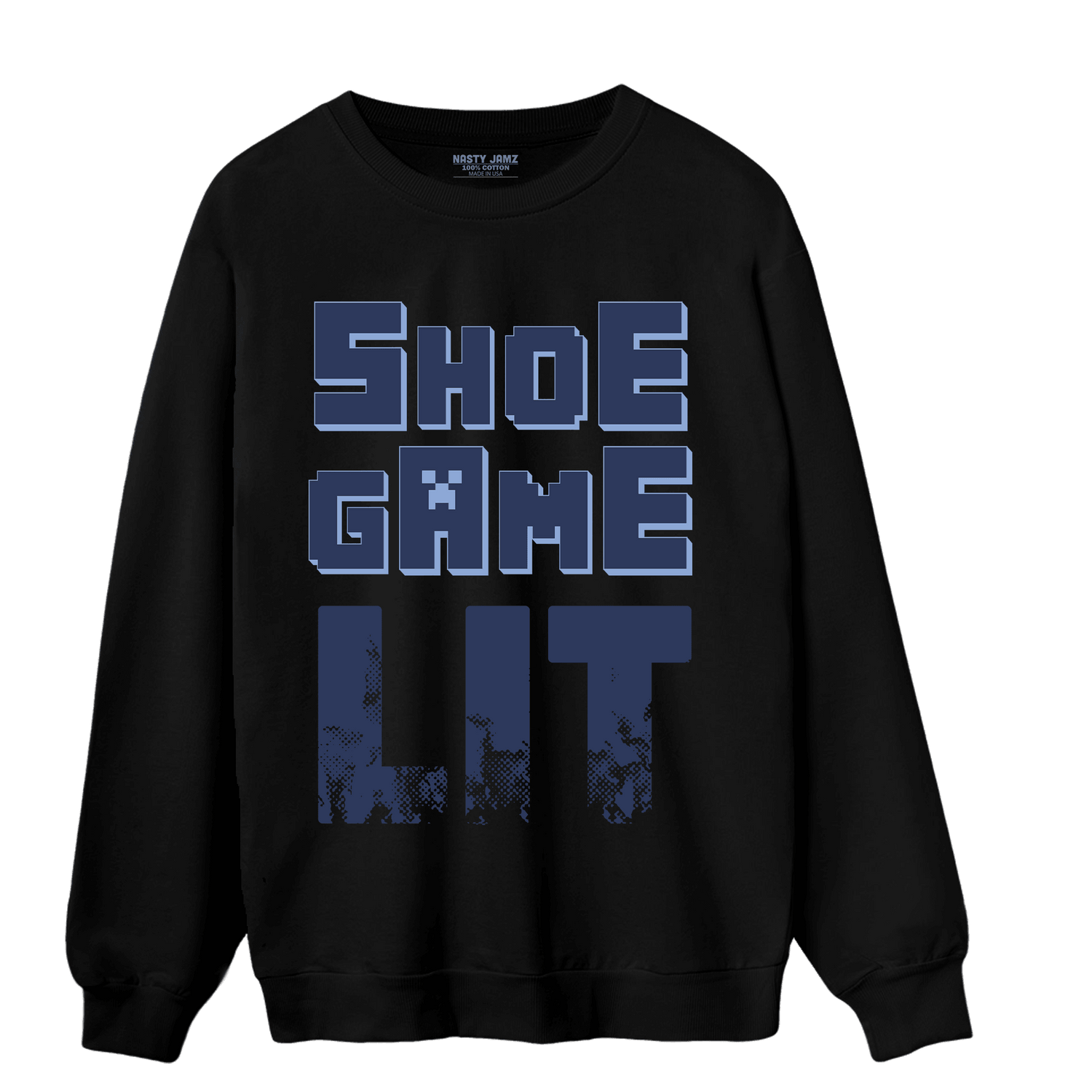 Midnight Navy 5s Sweatshirt Match Shoe Game Lit - NastyJamz