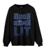Midnight Navy 5s Sweatshirt Match Shoe Game Lit - NastyJamz