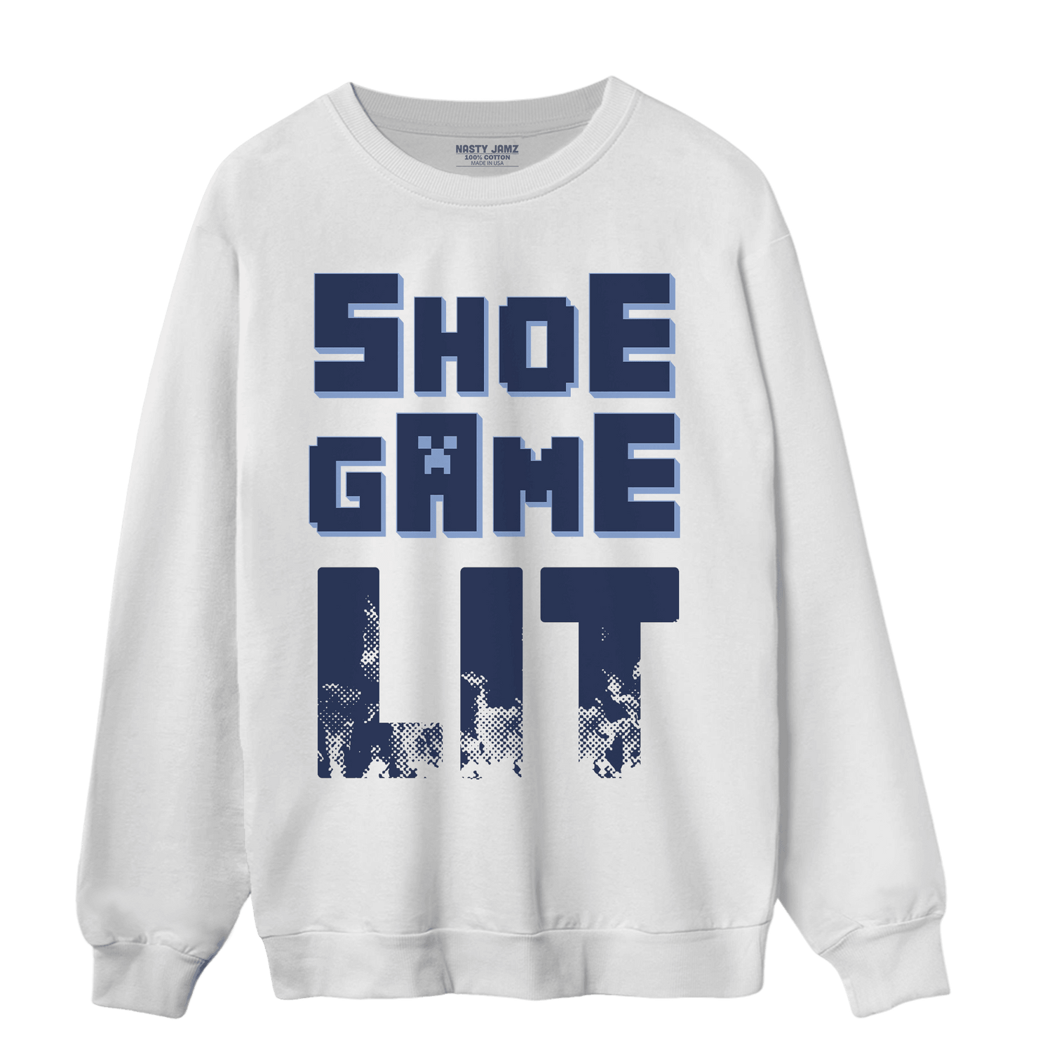 Midnight Navy 5s Sweatshirt Match Shoe Game Lit - NastyJamz