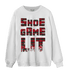 Plaid 5s Sweatshirt Match Shoe Game Lit - NastyJamz
