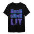 Aqua 6s T Shirt Match Shoe Game Lit - NastyJamz