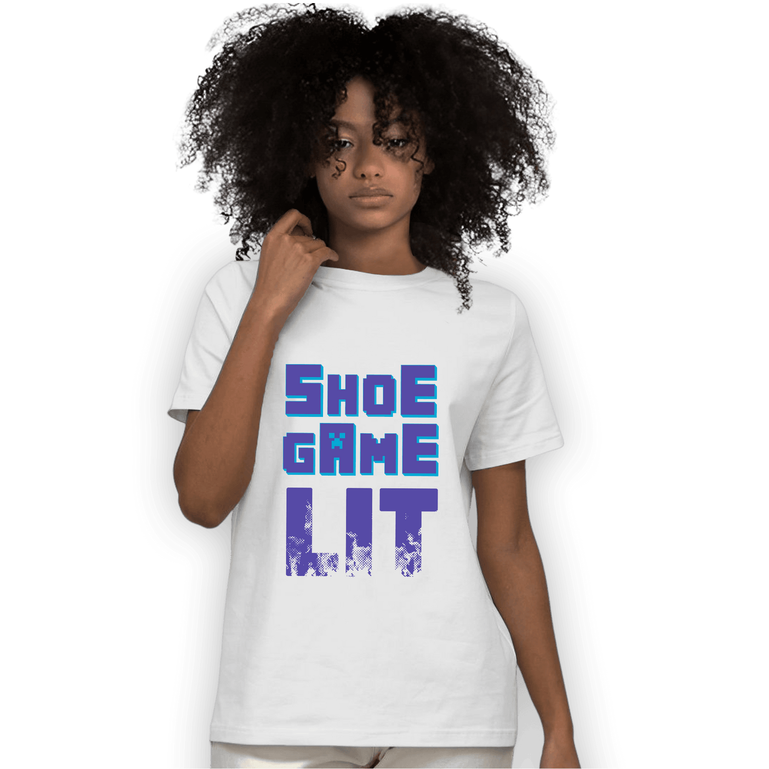 Aqua 6s T Shirt Match Shoe Game Lit - NastyJamz
