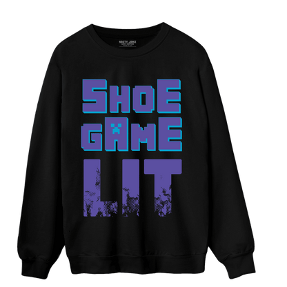 Aqua 6s Sweatshirt Match Shoe Game Lit - NastyJamz