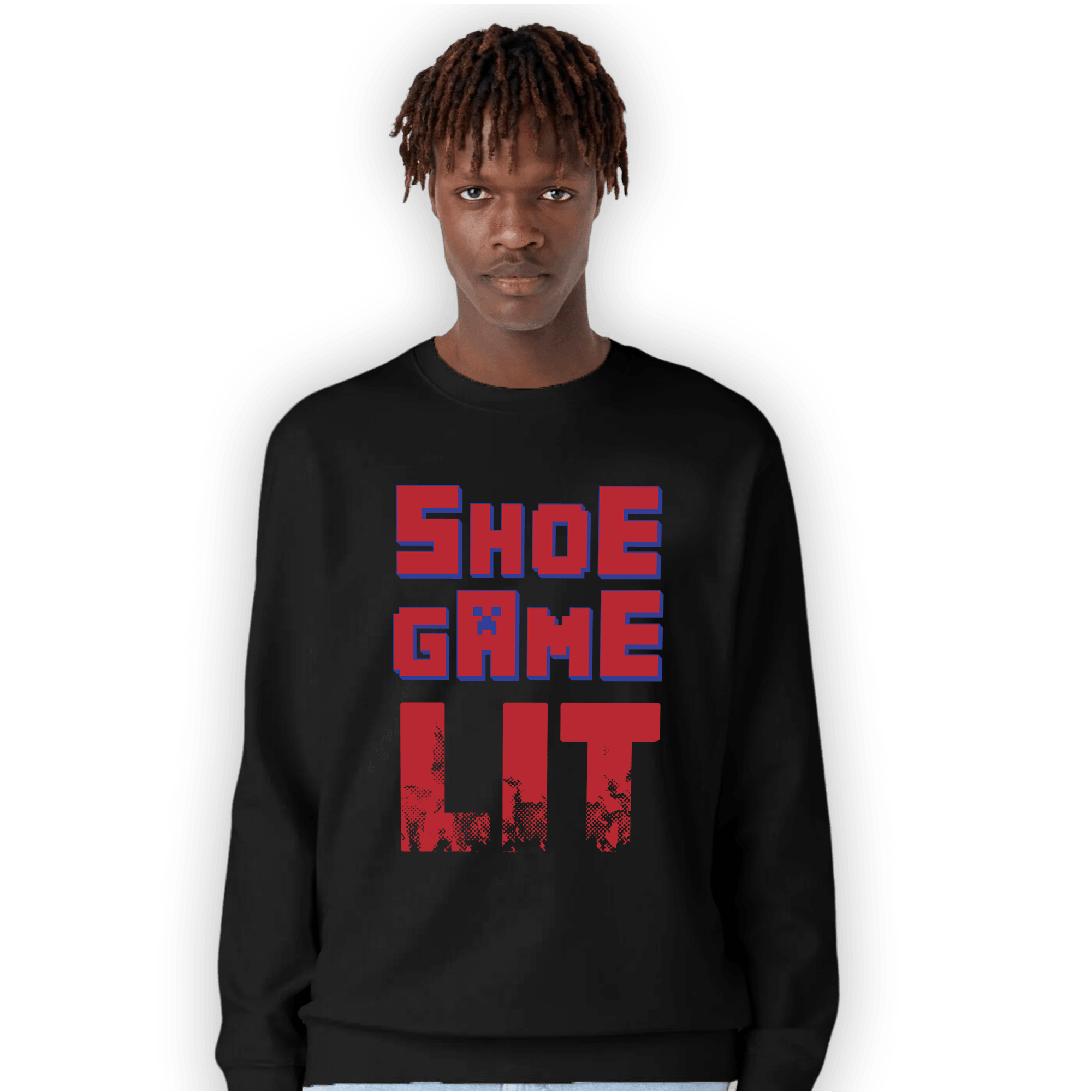 Playoffs 8s Sweatshirt Match Shoe Game Lit - NastyJamz