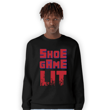 Playoffs 8s Sweatshirt Match Shoe Game Lit - NastyJamz