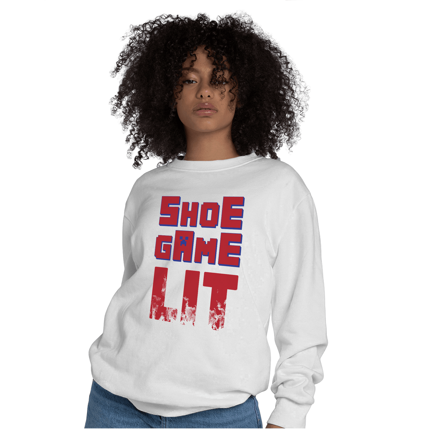 Playoffs 8s Sweatshirt Match Shoe Game Lit - NastyJamz