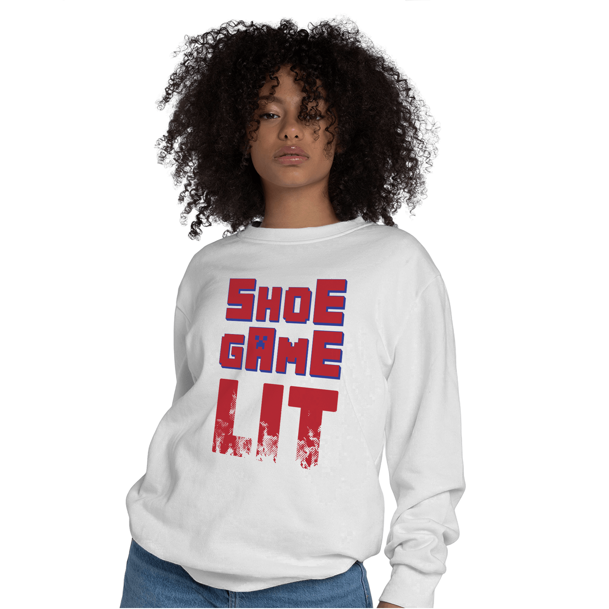 Playoffs 8s Sweatshirt Match Shoe Game Lit - NastyJamz