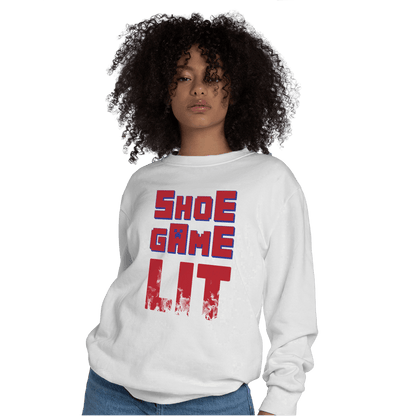 Playoffs 8s Sweatshirt Match Shoe Game Lit - NastyJamz