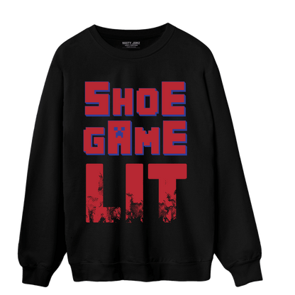 Playoffs 8s Sweatshirt Match Shoe Game Lit - NastyJamz