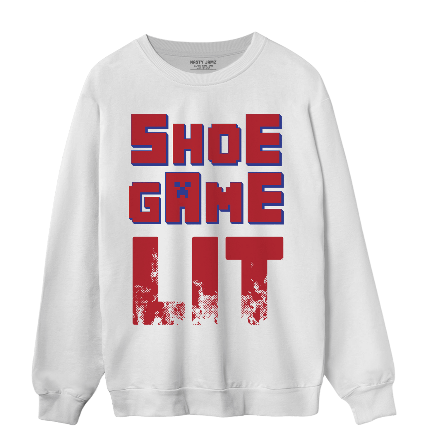 Playoffs 8s Sweatshirt Match Shoe Game Lit - NastyJamz