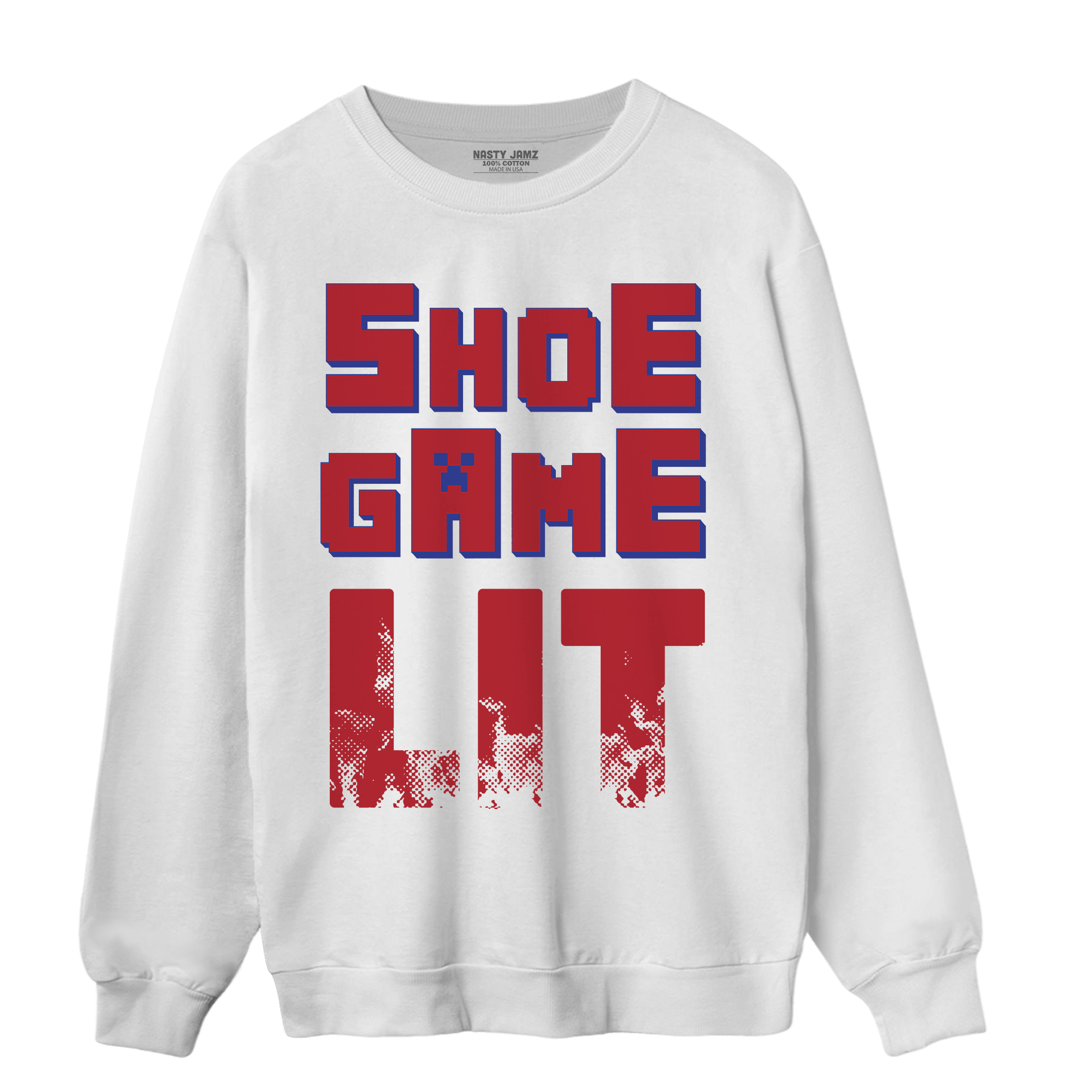 Playoffs 8s Sweatshirt Match Shoe Game Lit - NastyJamz