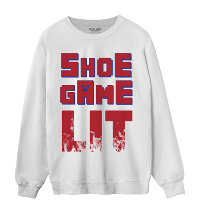 Playoffs 8s Sweatshirt Match Shoe Game Lit - NastyJamz