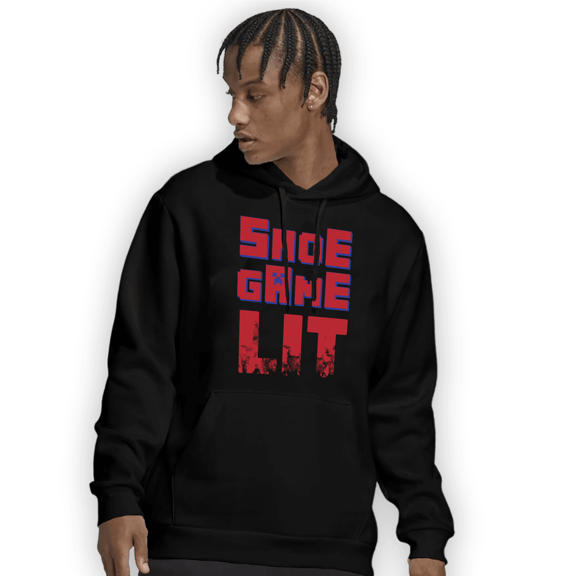 Playoffs 8s Hoodie Match Shoe Game Lit - NastyJamz